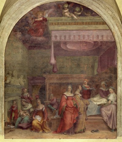 De geboorte van de Maagd, 1514 door Andrea del Sarto